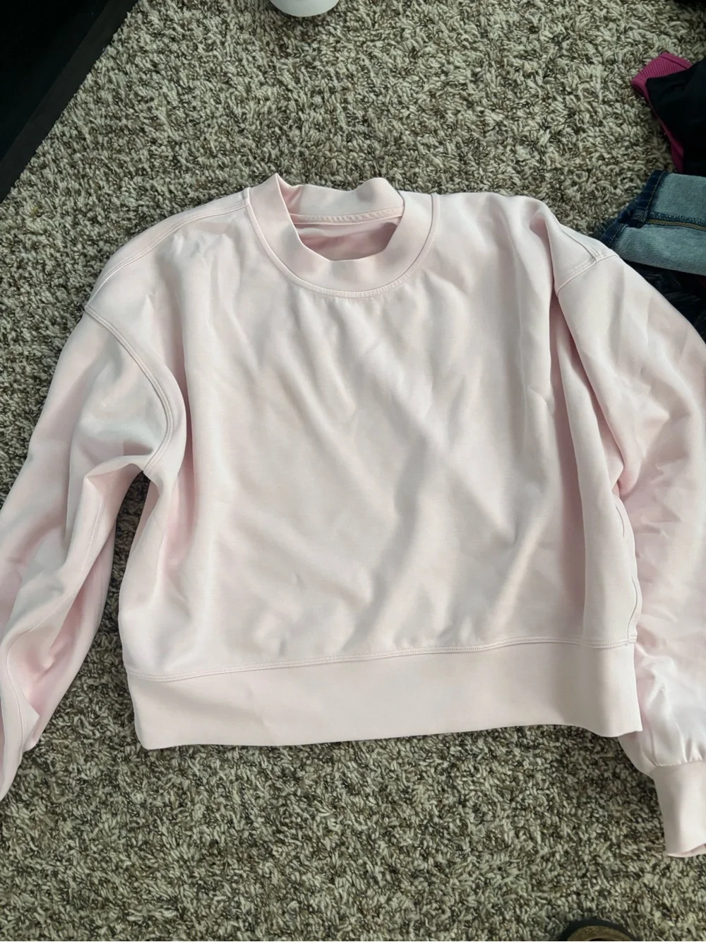 Lululemon softstreme crewneck (strawberry milkshake)
